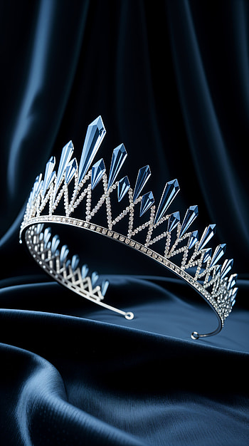 Midnight Crystal Tiara — , crown, jewelry, diamond, luxury HD phone wallpaper