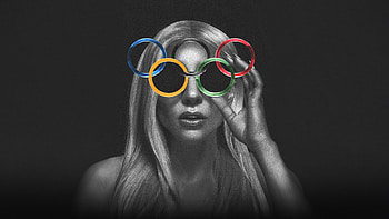 Lady Gaga In Olympics Paris, olympics, lady-gaga, celebrities, hoot, music, monochrome, black-and-white HD wallpaper