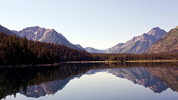 silent lake, silent, lake, tree, mountain HD wallpaper