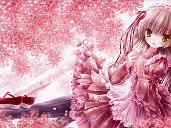 Pretty in Pink, anime, anime in pink, cute anime, pretty pink, beautiful HD wallpaper