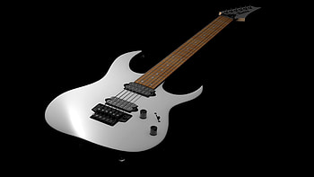 Ibanez electric guitar, White-colored design, High-resolution , Aesthetic beauty HD wallpaper