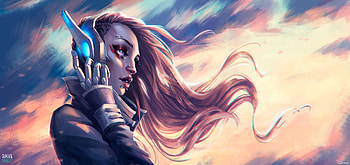 Art, Heads, Girl, Robot, Cyborg, Piercing HD wallpaper