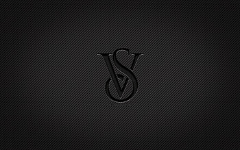 Victorias Secret carbon logo, , grunge art, carbon background, creative, Victorias Secret black logo, brands, Victorias Secret logo, Victorias Secret HD wallpaper