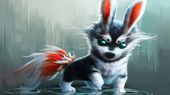 Awesome Doggy, Dog, Animal, Doggy, Fantasy HD wallpaper