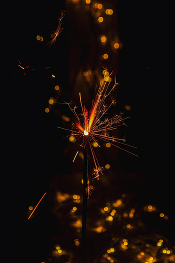Holidays, Dark, Sparks, Sparkler HD phone wallpaper