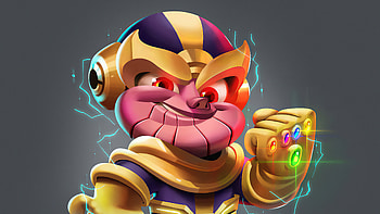 Sketch Art Thanos, thanos, superheroes, artwork HD wallpaper