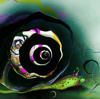 Abstract Snail, abstract, fantasy, other, snail, mind teasers HD wallpaper