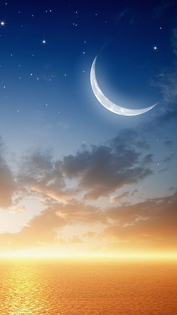 Trending Moon, Sea, Moon Background HD phone wallpaper