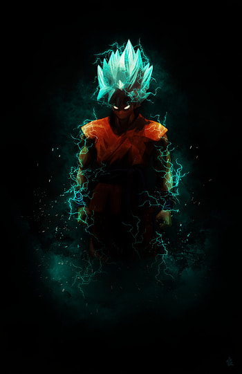 Goku, art, cartoon, rage, anime HD phone wallpaper