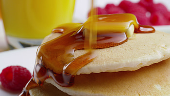 Pouring syrup, Pancake closeup, Delicious drizzle, Mouth-watering video HD wallpaper