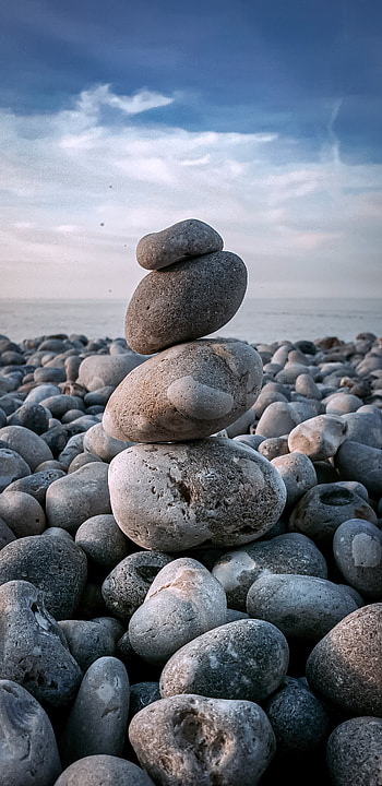 Stone, cloud, sky, bich, france HD phone wallpaper