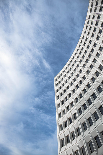 Windows, Building, Minimalism, Bottom View HD phone wallpaper