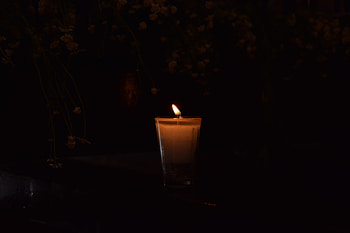 Candle, glass, dark HD wallpaper