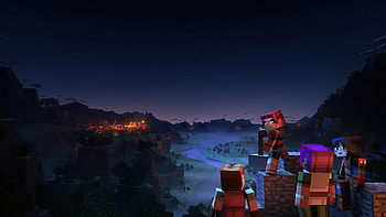 Minecraft Dungeons – Epic Adventure at Dusk, video game, Minecraft: Dungeons HD wallpaper