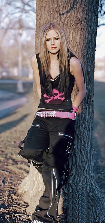 Avril Lavigne, face, flash graphy HD phone wallpaper