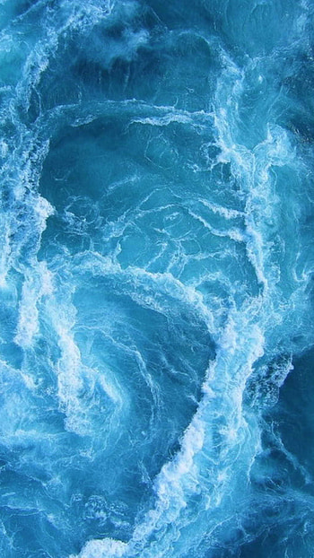 Swirling Blue Ocean Waves 6+ ... HD phone wallpaper