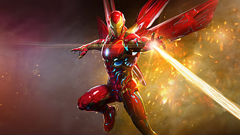 Red And Gold Avenger, iron-man, superheroes, artwork, artist, digital-art, art, artstation HD wallpaper