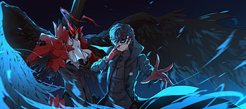 Akira Kurusu, anime, Persona 5, art HD wallpaper