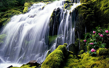 Landscape, Waterfalls HD wallpaper