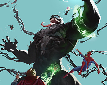 Miles Morales, Comics, Venom, Doctor Strange, Spider Gwen, Spider Man HD wallpaper