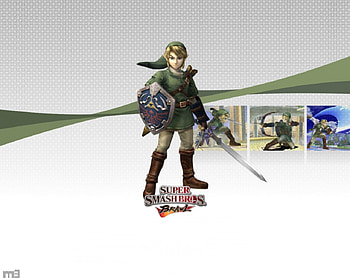SSBB Link, super smash bros brawl, master sword, nintendo, link, hylian shield HD wallpaper