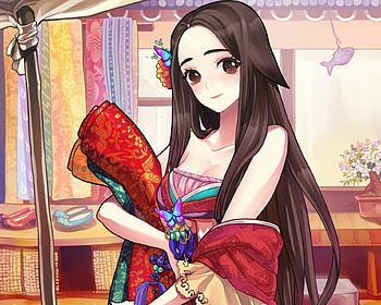 Shop, sweet, sexy, hot, cute, girl, beautiful, long hair, dress, beauty, nice, anime girl, anime, pretty, flower, maiden, female HD wallpaper