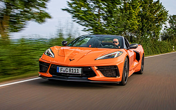 Chevrolet Corvette Stingray Convertible, road, 2022 cars, supercars, EU-spec, Chevrolet Corvette C8, 2022 Chevrolet Corvette Convertible, highway, american cars, Chevrolet HD wallpaper