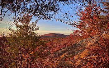 Wachusett Mountain in Princeton, Massachusetts, usa, hills, leaves, fall, colors, landscape, trees HD wallpaper