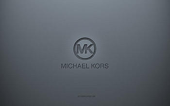 Michael Kors logo, gray creative background, Michael Kors emblem, gray paper texture, Michael Kors, gray background, Michael Kors 3d logo HD wallpaper