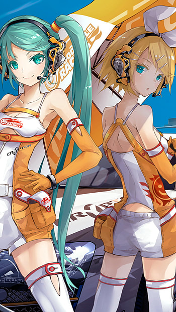 Hatsune Miku, Rin Kagamine, Anime, Vocaloid HD phone wallpaper