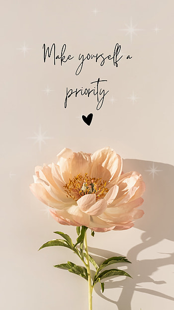 Make Yourself, art, petal, quote, inspiration HD phone wallpaper