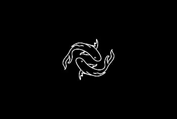 Pisces Zodiac Sign, Twin fish symbolism, Creative logo design, Vector art HD wallpaper