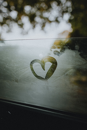 Love, Wet, , Drawing, Glass, Heart HD phone wallpaper