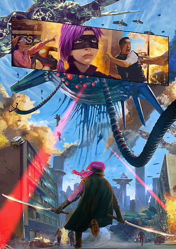 Hit-Girl movies, Artstation Millarworld, Sample comic pages HD phone wallpaper