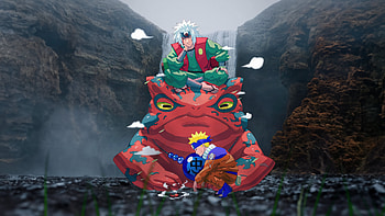 Naruto Jiraiya And The Magic Frog, naruto, jiraiya, anime, artist, artwork, digital-art HD wallpaper