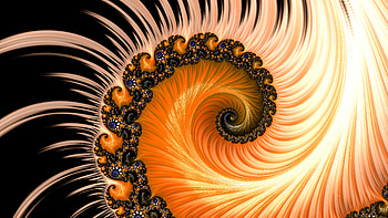 Trippy Psychedelic Fractal, colorful, colors, black, orange (Color), Abstract, fractal, abstract black HD wallpaper