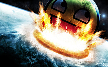 smiley explosion, explosion, smiley HD wallpaper