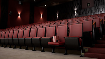 Movie theater props, Realistic designs, Set decorations, Immersive experience HD wallpaper