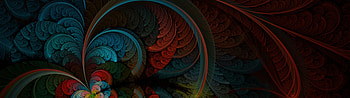 Peacock Fractal, Abstract, 3D HD wallpaper