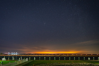 Landscape, Nature, Rivers, Night, Dark, Embankment, Quay HD wallpaper