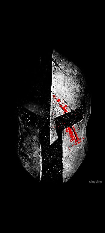 sparta, red, black, silver HD phone wallpaper