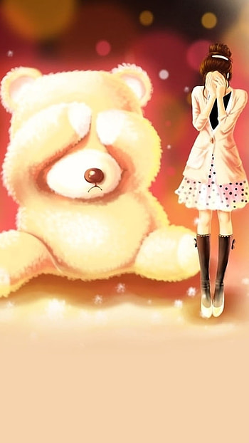 Cute For Girls, Cartoon, Teddy Bear HD phone wallpaper