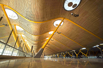 Adolfo Suarez Madrid-Barajas Airport, Sustainable design, Bamboo architecture, Environmental consciousness HD wallpaper