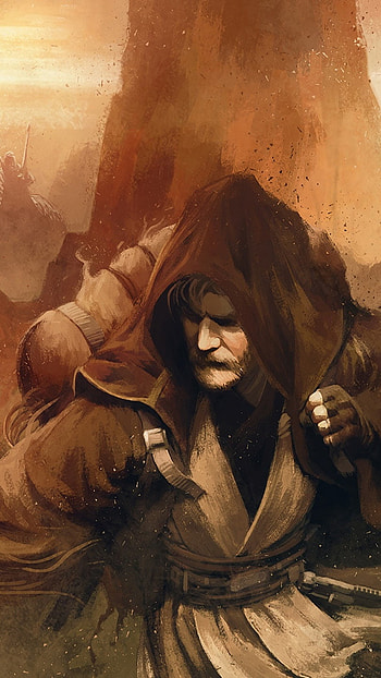 Obi Wan Kenobi, Fan Art, Painting HD phone wallpaper