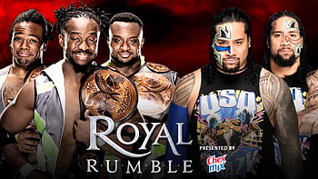 WWE Royal Rumble 2016 The Usos vs The New Day for the Tag team titles HD wallpaper