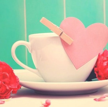 flowers, heart, cup, love HD wallpaper