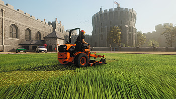 Lawn Mowing Simulator Game - Ride-on Mower Action, video game, Lawn Mowing Simulator, lawn mower HD wallpaper