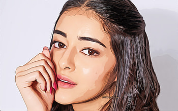 Ananya Pandey, , vector art, Bollywood, indian actress, celebrity drawings, Ananya Pandey drawing, indian celebrity, movie stars, Ananya Pandey HD wallpaper