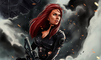 Black Widow Art, black-widow, superheroes, artwork, digital-art HD wallpaper