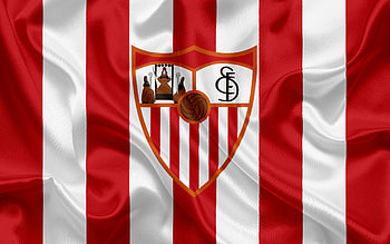 Sevilla FC, soccer, flag, logo, football HD wallpaper